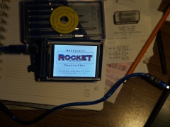 Automatic Rocket Controller startup screen on Arduino Mega2560 LCD touchscreen shield
