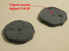 Tripod mount plate, bottom view